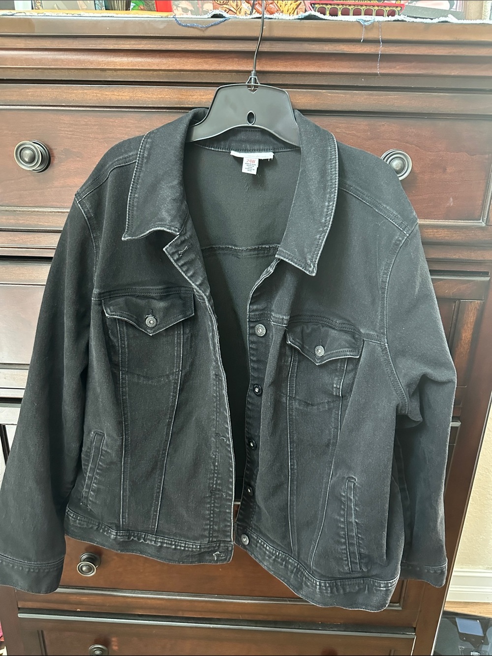 Style & Co. Washed Black Denim Jacket